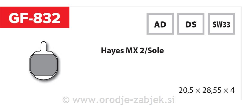 Zavorne ploščice zmes AD GOLDFREN