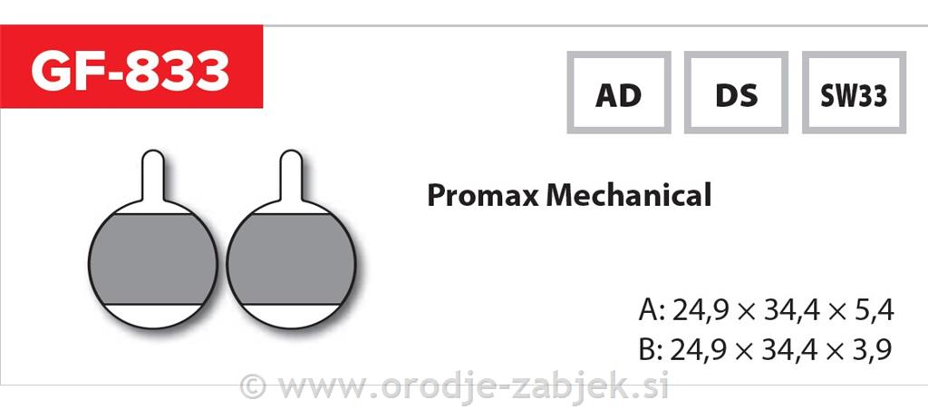 Zavorne ploščice zmes AD GOLDFREN