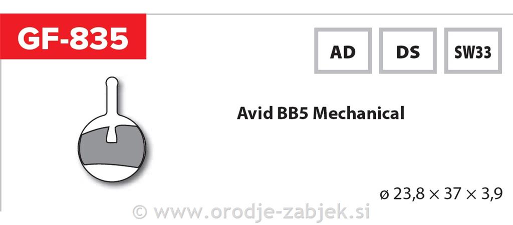 Zavorne ploščice zmes AD GOLDFREN