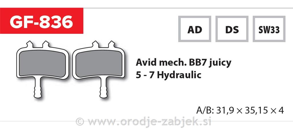 Zavorne ploščice zmes SW33 GOLDFREN