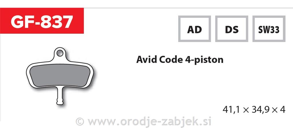 Zavorne ploščice zmes AD GOLDFREN