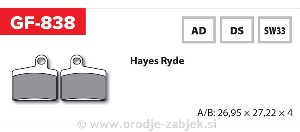 Zavorne ploščice zmes AD GOLDFREN
