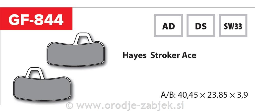 Zavorne ploščice zmes AD GOLDFREN