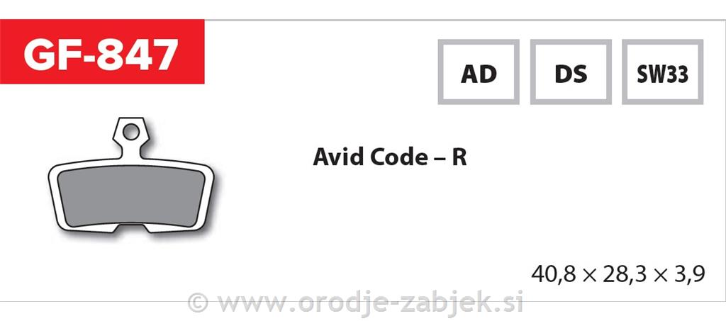Zavorne ploščice zmes SW33 GOLDFREN