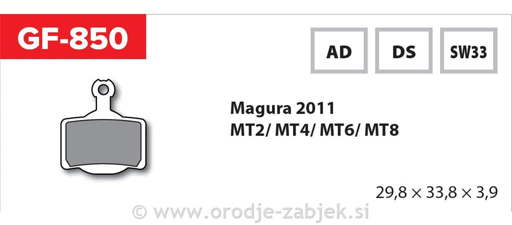 Zavorne ploščice zmes AD GOLDFREN