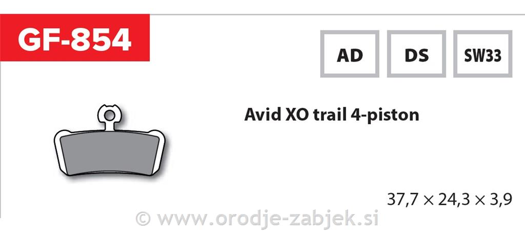 Zavorne ploščice zmes SW33 GOLDFREN
