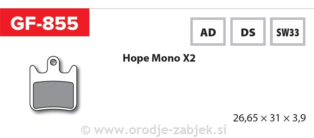 Zavorne ploščice zmes AD GOLDFREN