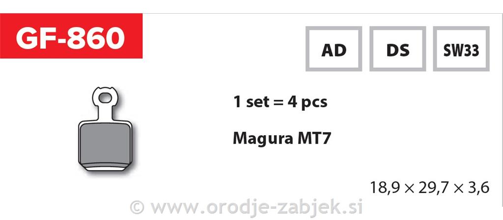 Zavorne ploščice zmes SW33 GOLDFREN