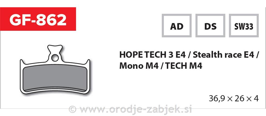 Zavorne ploščice zmes SW33 GOLDFREN