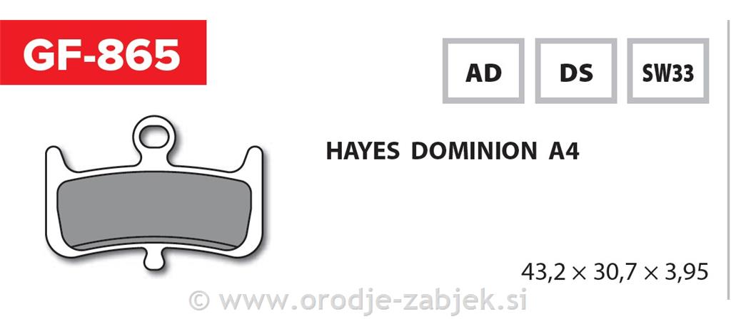 Zavorne ploščice zmes SW33 GOLDFREN
