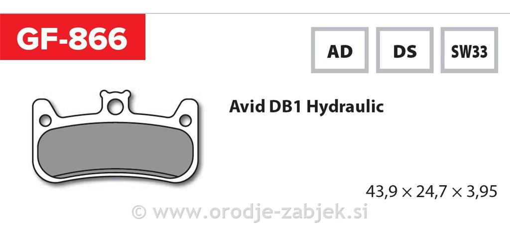 Zavorne ploščice zmes SW33 GOLDFREN