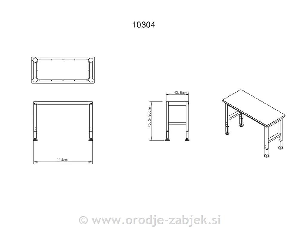 Delovna miza 122cm HB