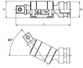 Kovani dvojni zglob 1/2'' KOKEN