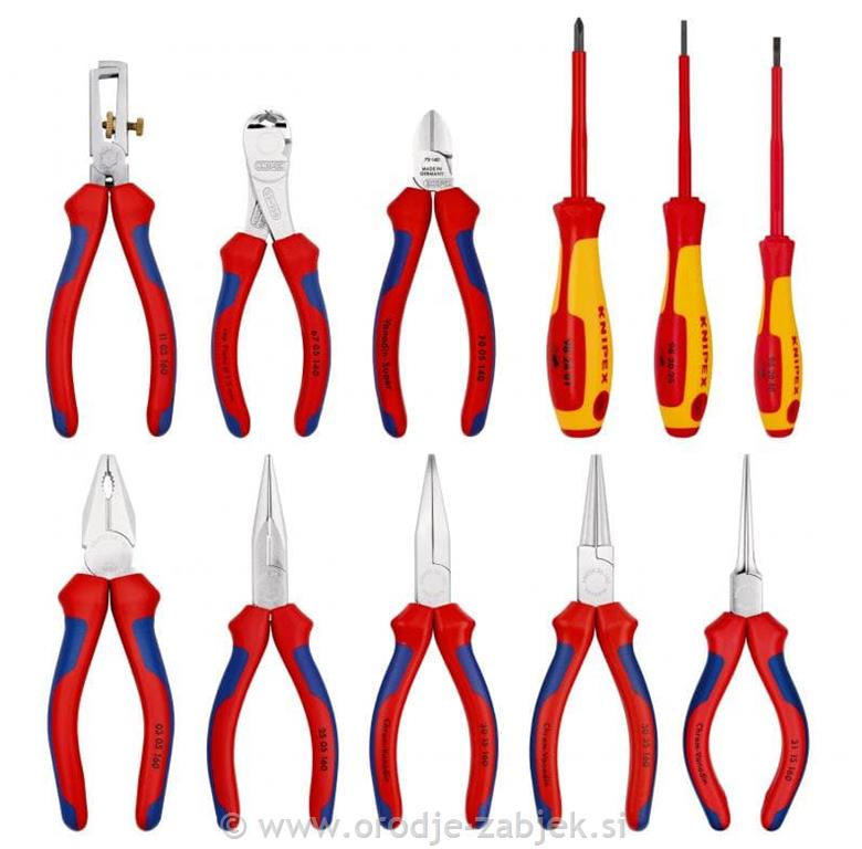 Set električnih klešč in izvijačev 00 19 41 KNIPEX