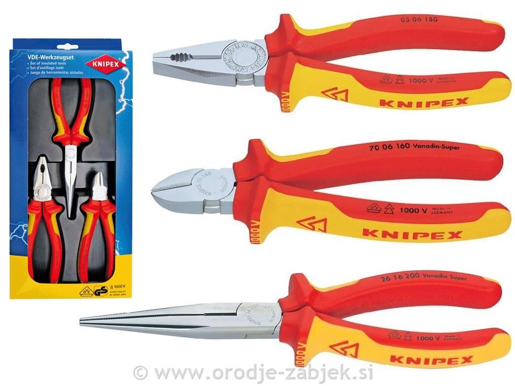 Set VDE klešč 00 20 12 KNIPEX