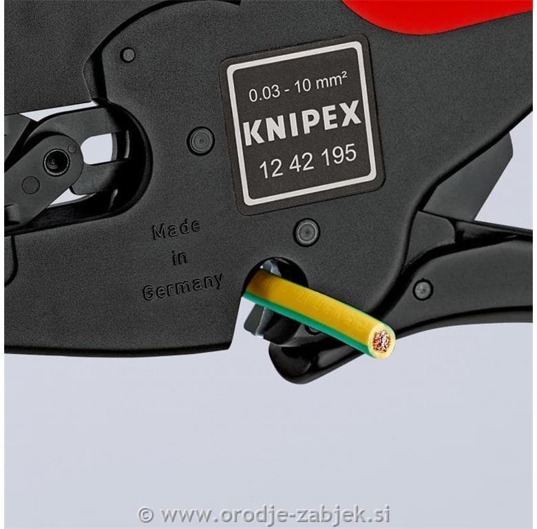 Klešče za snemanje izolacije 10 mm2 12 42 195 KNIPEX