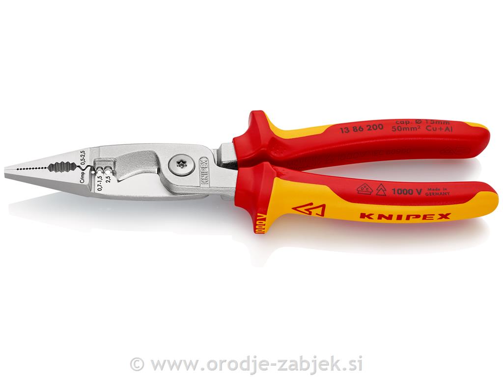 Klešče za električno inštalacijo 13 86 200 KNIPEX