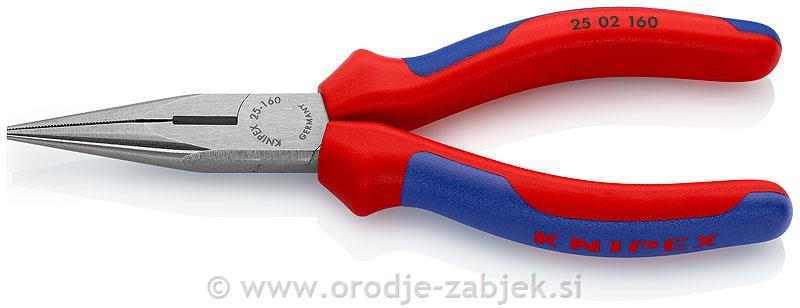 Polokrogle klešče za elektroniko 25 02 160 KNIPEX