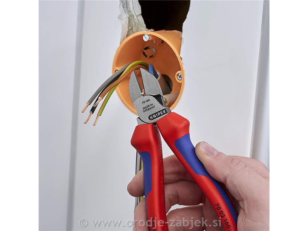 Kromirane stranske ščipalne klešče 70 02 180 KNIPEX