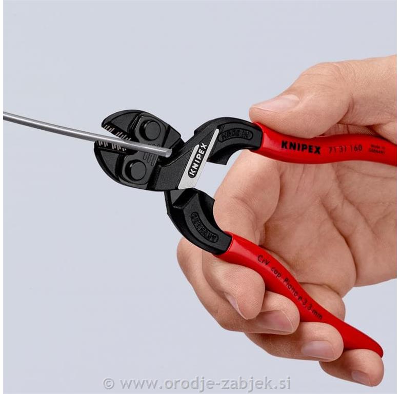 CoBolt® S Kompaktne ščipalke vijakov z vdolbino v rezalnem robu 71 31 160 KNIPEX