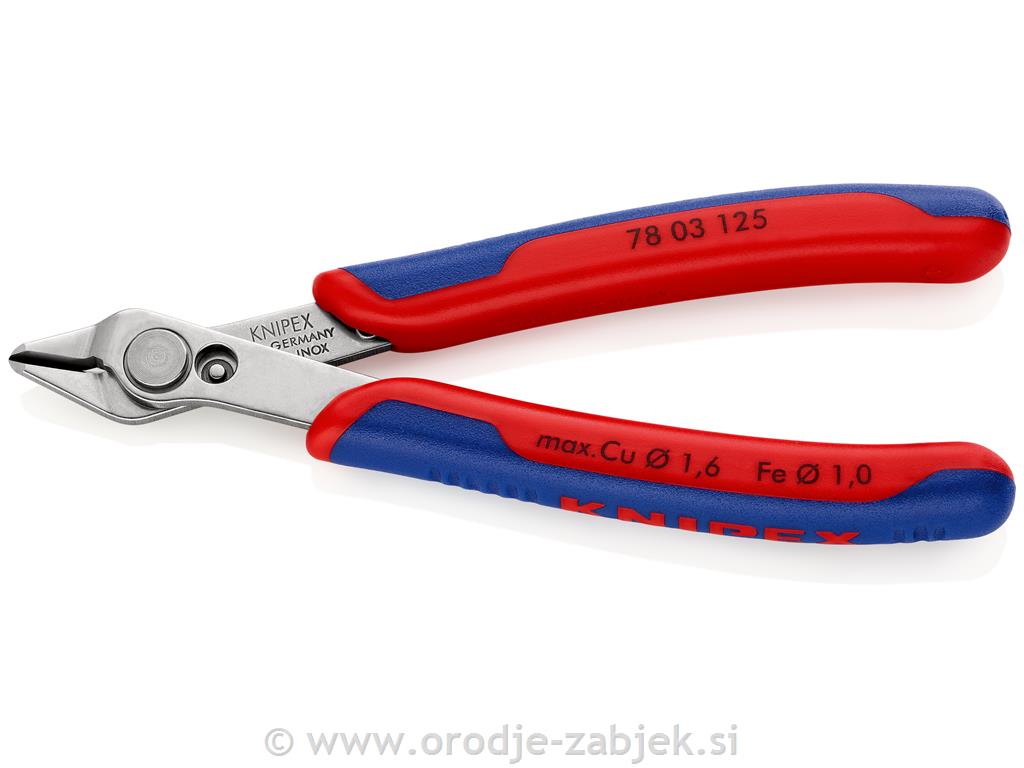 Stranske ščipalne klešče za elektroniko Super Knips® 78 03 125 KNIPEX