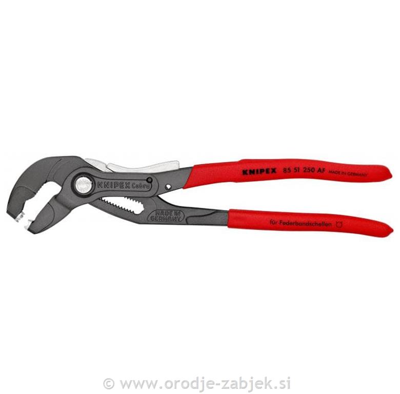 Klešče za vzmetne objemke z zaklepom 85 51 250 AF KNIPEX