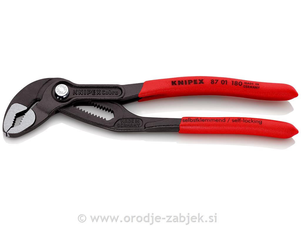 Vodovodne klešče COBRA 87 01 180 KNIPEX