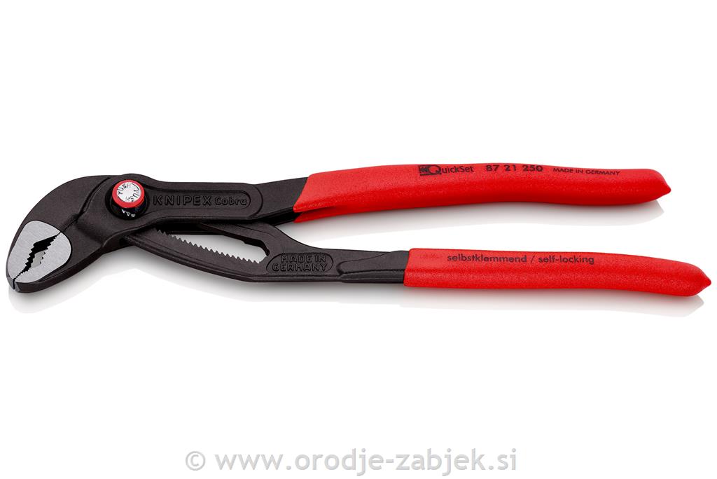 Vodovodne klešče Cobra QuickSet 87 21 250 KNIPEX