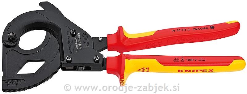 VDE škarje za kable z ragljo 95 363 15A KNIPEX