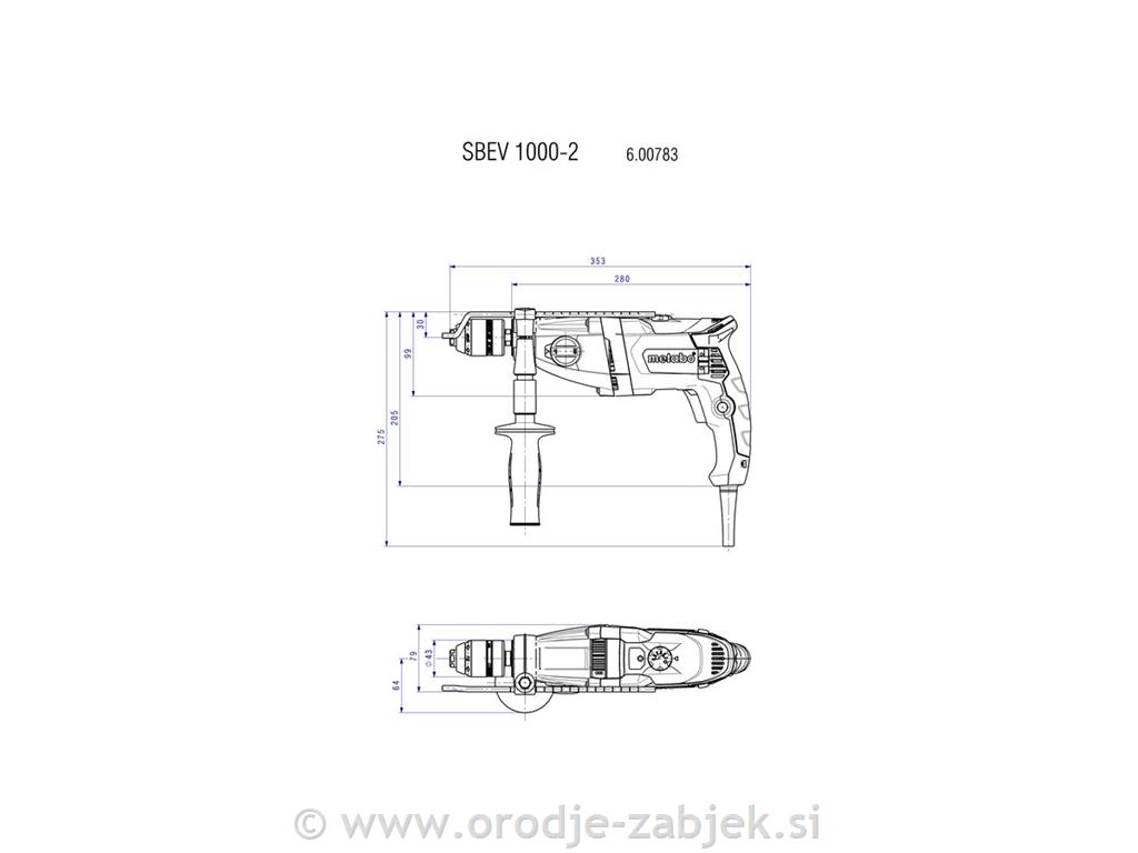 Udarni vrtalnik SBEV 1000-2 METABO