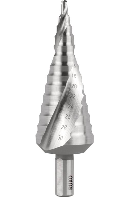 Stopničasti sveder HSS 4 - 30mm RUKO