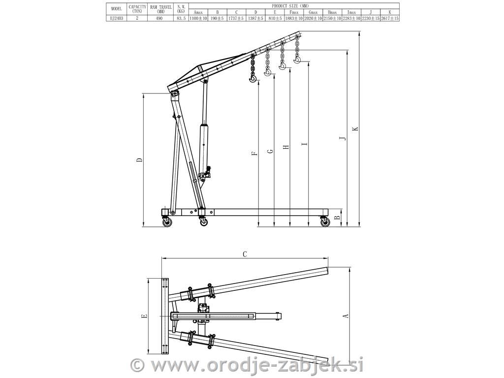 Dvigalo za motor 2T RED LINE