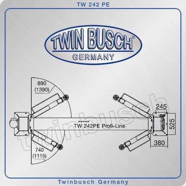 Elektro hidravlično dvosteberno dvigalo 4,2T TWIN BUSCH