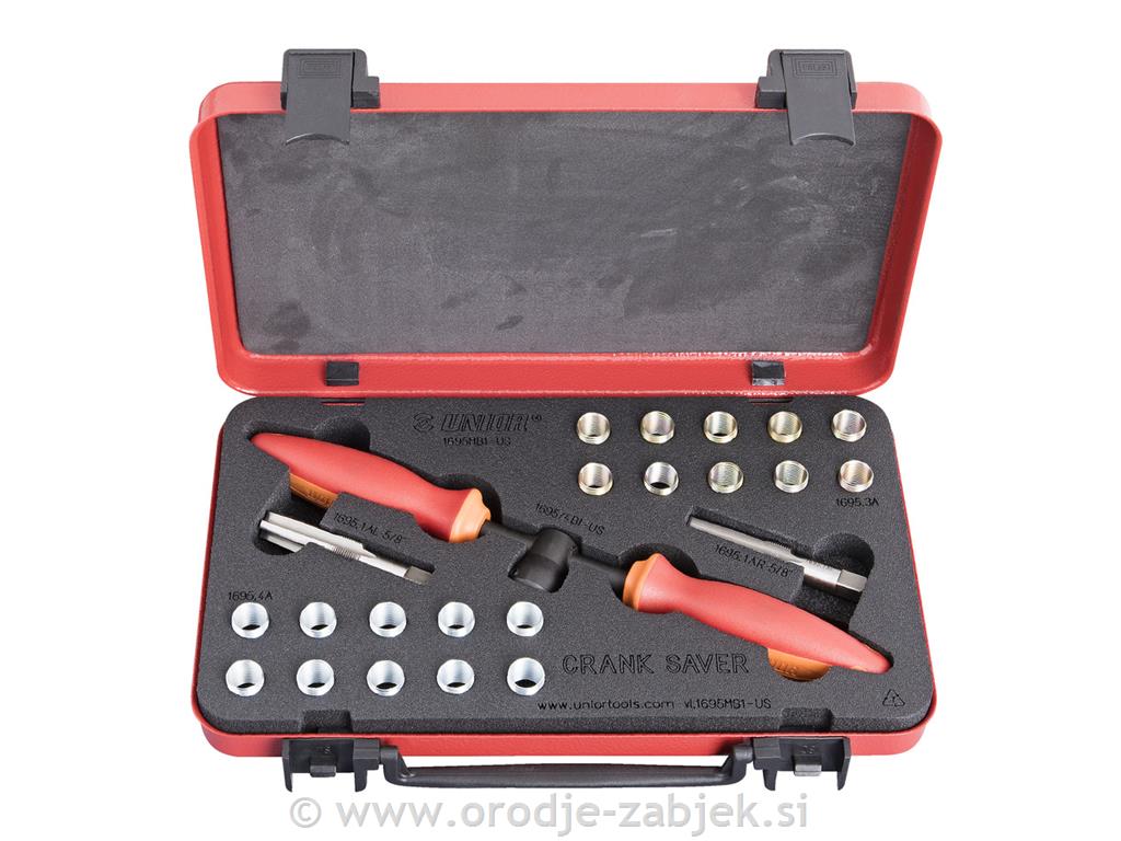 Set vložkov in rezalcev za popravilo navojev pedal - 1695MB1 UNIOR