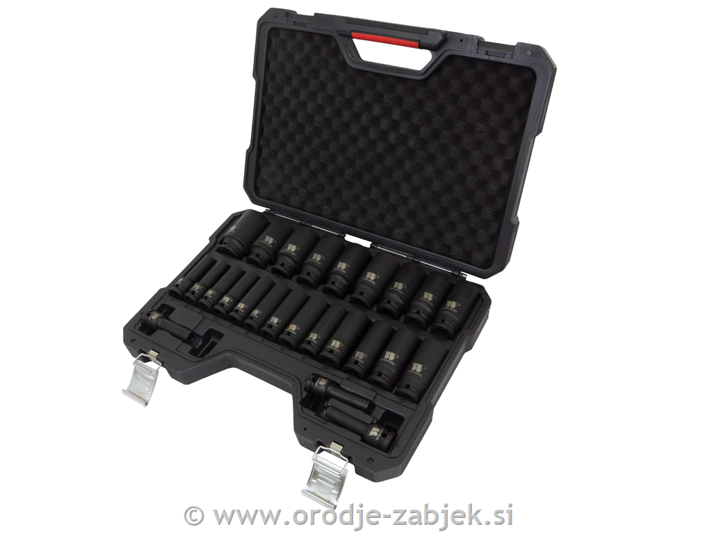 Set 1/2" dolgih kovanih nasadnih klučev 8 - 36mm, 6-ROBI WELZH