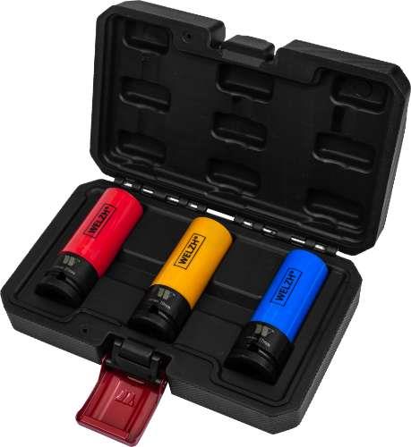 Set nasadnih ključev 1/2" 17mm, 19mm, 21mm z zaščito WELZH