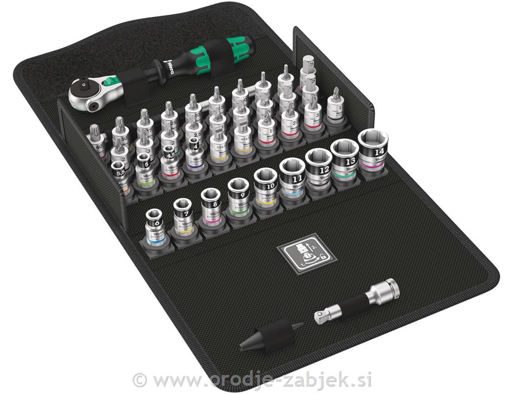 Set račne Zyklop 1/4" 8100 SA WERA