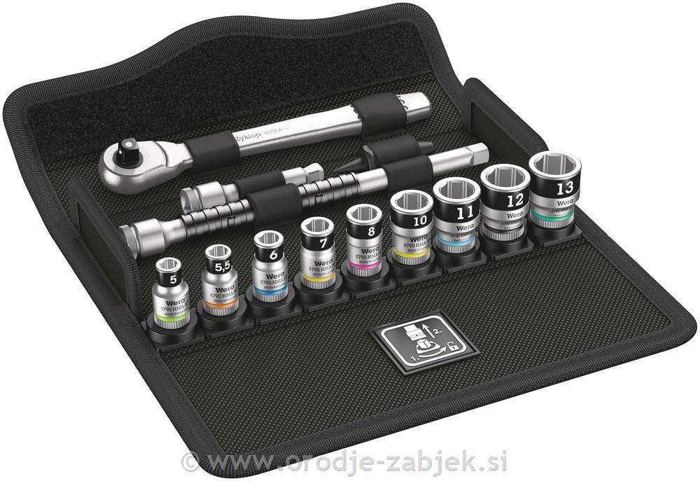 Set račne Zyklop 1/4" 8100 SA 12 HF WERA