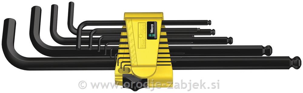Komplet colskih L-ključev BlackLaser 950/13 WERA