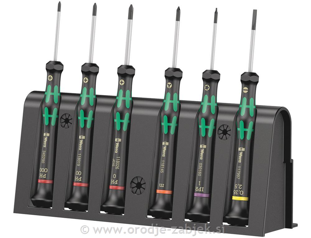 Set izvijačev za elektroniko 2050/6 WERA