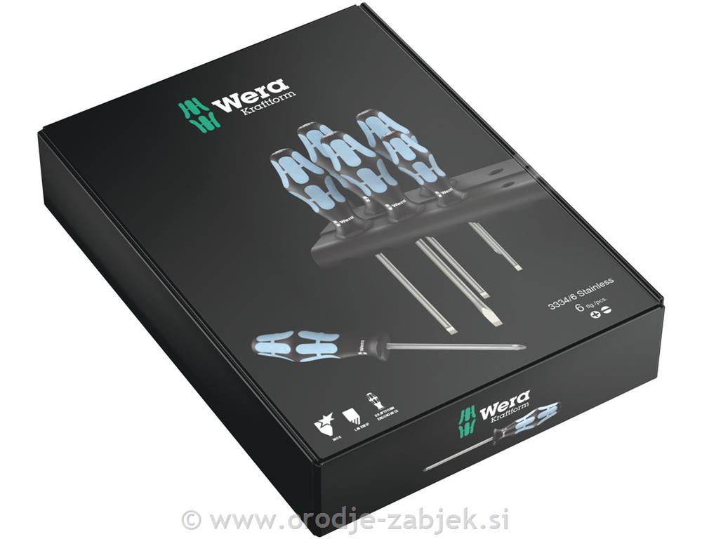 Set INOX izvijačev 3334/6 WERA