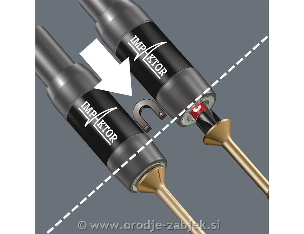 10-delni set udarnih TORX in PH bit nastavkov Impaktor 1/4" WERA