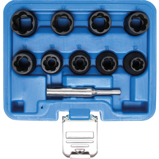 10-delni set ključev 1/2", 10-19 mm za poškodovane vijake in matice BGS TECHNIC